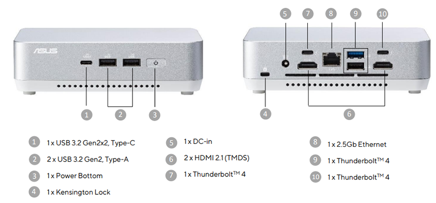 Mechanical Drawing - Asus NUC 14 PRO+ Embedded Box Computers